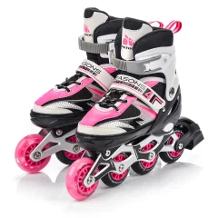Rolki Regulowane Meteor 4w1 Seasons Pink LED