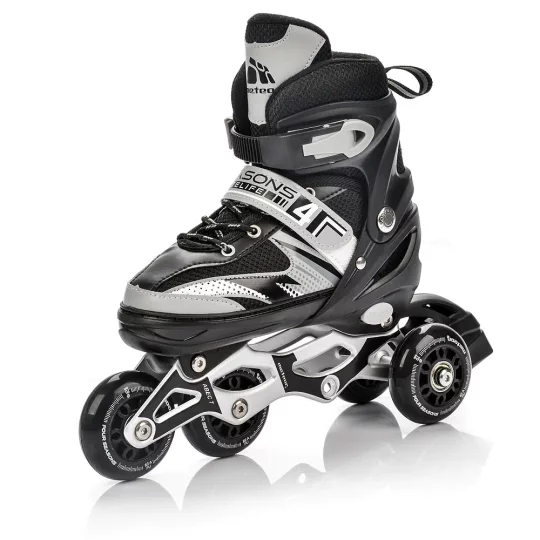 Rolki Regulowane Meteor 4w1 Seasons Black LED