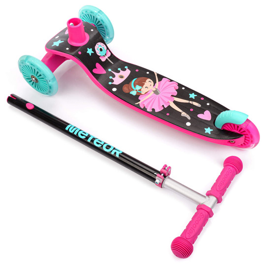 Hulajnoga trójkołowa Meteor Funny Pink LED