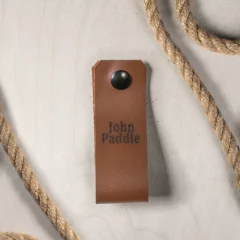 Wiosło John Paddle Drewniane Ozdobne Malowane z Przeciwwagą WZ1 ze skórzanymi poziomymi zawieszkami
