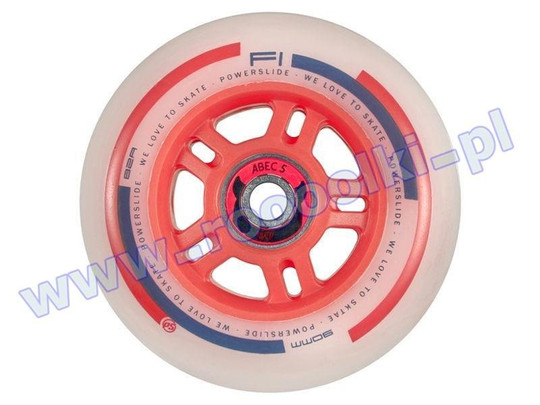 Zestaw 8x kółka + 16x łożyska + 8x tuleje Powerslide F1 84mm / 82A 2016