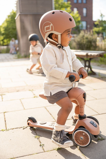 Jeździk i Hulajnoga Scootandride 2W1 z rączką do prowadzenia Mocha Highwaykick 1 Push and Go 