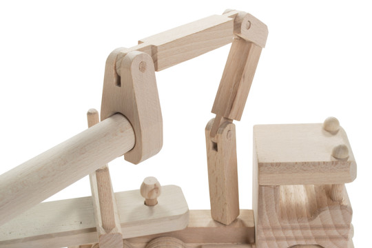 Drewniana zabawka John Paddle (34x14x10cm)  - Timberjack - ciężarówka z balami