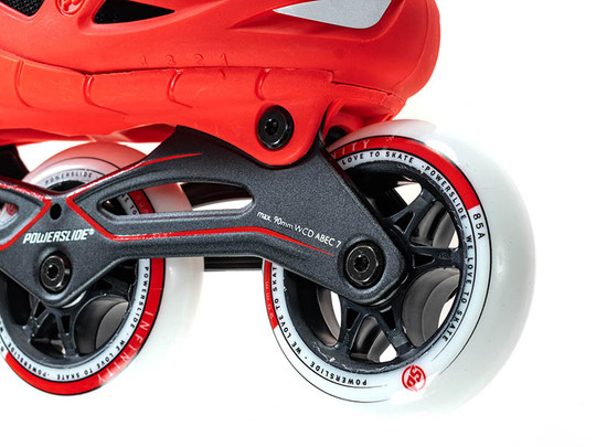 Rolki Powerslide Phuzion Universe Red 2019 + ochraniacze powerslide 2020 butterfly