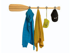 Pagaj Wieszak John Paddle Drewniany + 4 Haczyki Kotwica