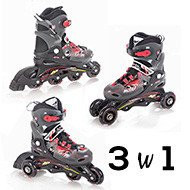 Rolki Wrotki Raven Winner 3w1 Grey Red