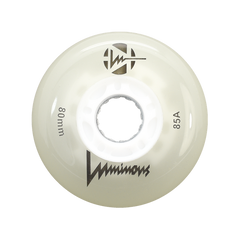Kółka świecące do rolek LUMINOUS 80mm/85A White Glow 4 sztuki