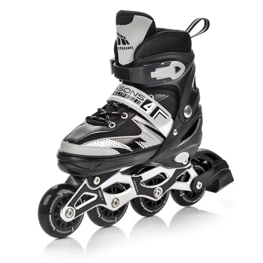 Rolki Regulowane Meteor 4w1 Seasons Black LED