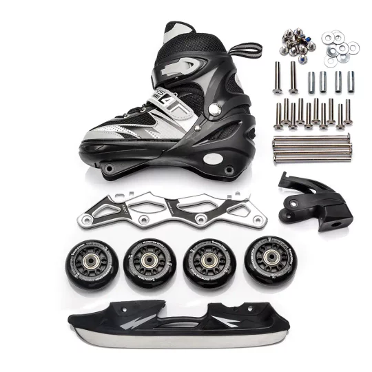Rolki Regulowane Meteor 4w1 Seasons Black LED