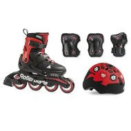 Rolki Rollerblade Cube Black / Red + kask + ochraniacze 2020