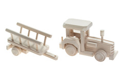 Drewniana zabawka John Paddle - Traktor