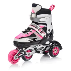 Rolki Regulowane Meteor 4w1 Seasons Pink LED