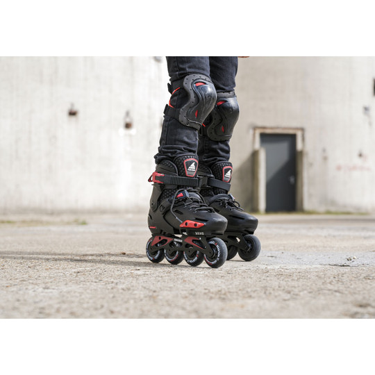Zestaw Rolki Rollerblade Apex Black Red + kask, ochraniacze, torba do wyboru