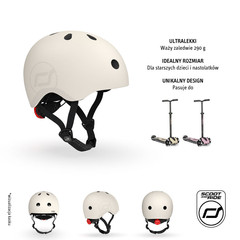 Kask dla dzieci Scootandride  M-L dla nastolatków Ash
