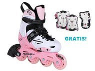 Rolki Powerslide One Urban Khaan Jr. Różowe LTD 2020 + ochraniacze powerslide 2020 butterfly