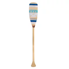 Pagaj John Paddle Ozdoba Kolorowy Malowany 120 cm WZ8 ze skórzaną pionową zawieszką