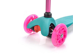 Hulajnoga Meteor trójkołowa z kółkami LED Tuckan Turkusowo-Różowa 2021