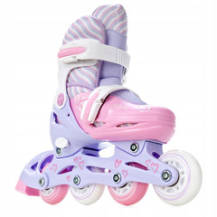 Rolki Raven Loret regulowane Lila/Pink Led