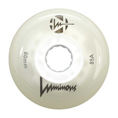 Kółka świecące do rolek Luminous Led 80mm/85A White Glow/Green LED 4 sztuki