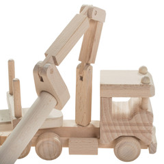 Drewniana zabawka John Paddle (34x14x10cm)  - Timberjack - ciężarówka z balami