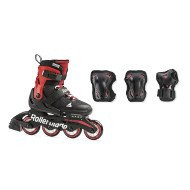 Rolki Rollerblade Combo Black / Red + ochraniacze 2020