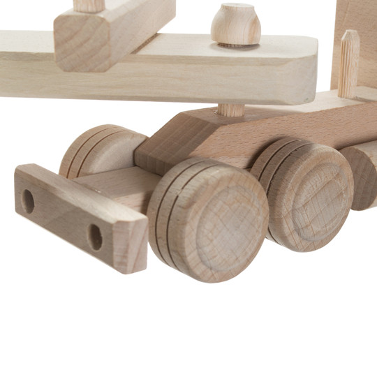 Drewniana zabawka John Paddle (34x14x10cm)  - Timberjack - ciężarówka z balami