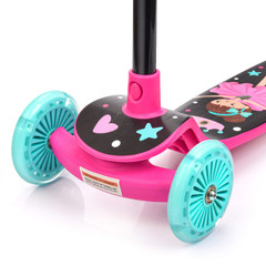 Hulajnoga trójkołowa Meteor Funny Pink LED