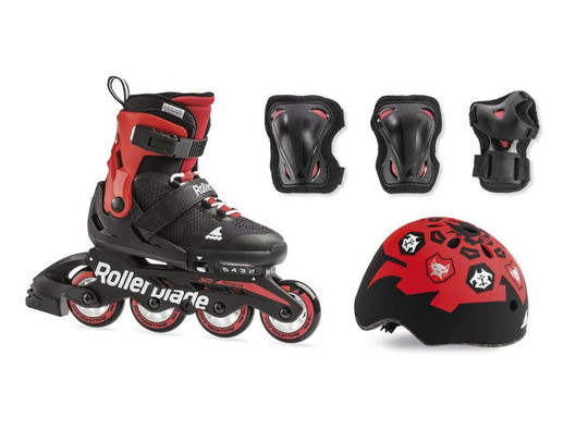 Rolki Rollerblade Cube Black / Red + kask + ochraniacze 2020