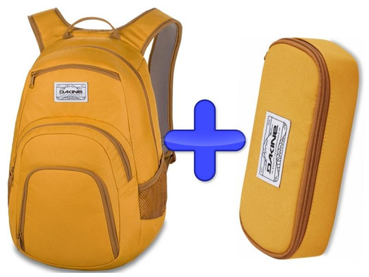 Zestaw Dakine Plecak Campus 25l + Piórnik Mineral Yellow F/W 2019