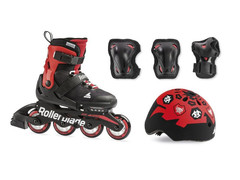Rolki Rollerblade Cube Black / Red + kask + ochraniacze 2020