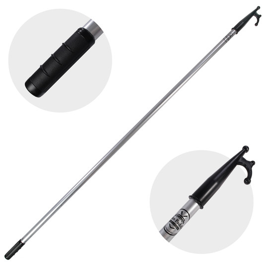 Aluminiowy Bosak John Paddle z Hakiem Manewrowym 180cm i Uchwytem Antypoślizgowym 