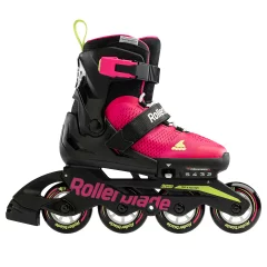 Zestaw Rolki Rollerblade Microblade G Pink Light Green + kask + ocharaniacze