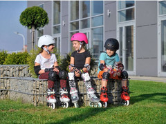 Rolki Powerslide Phuzion Universe Red 2019 + ochraniacze powerslide 2020 butterfly