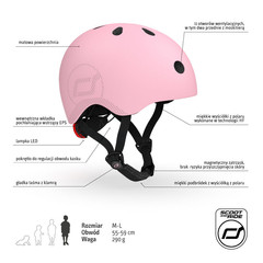 Kask dla dzieci Scootandride  M-L dla nastolatków Rose