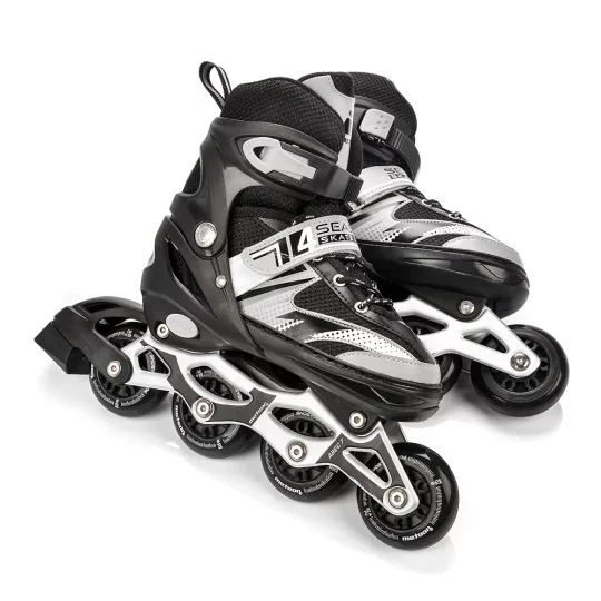Rolki Regulowane Meteor 4w1 Seasons Black LED