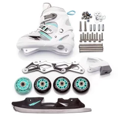 Rolki Regulowane Meteor 4w1 Seasons Minth LED