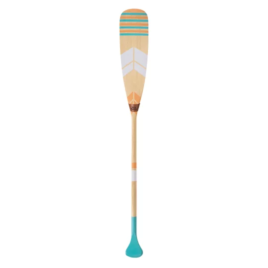 Pagaj John Paddle Beaver Ozdoba Kolorowy Malowany 125 cm WZ2 ze skórzaną pionową zawieszką