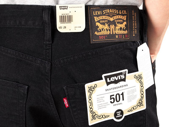 Spodnie Levis Skateboarding 501 Original Dark Rinse (35747-0017) S/S 2018