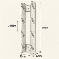 Wieszak John Paddle Snow Rack 4 na deski snowboardowe, kite, wake i skate