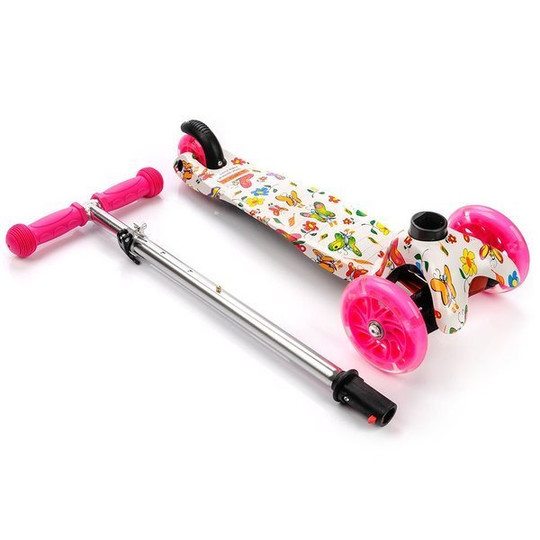 Hulajnoga Meteor trójkołowa z kółkami LED Tuckan Butterflies 2020