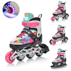 Rolki Regulowane Meteor 4w1 Painter LED