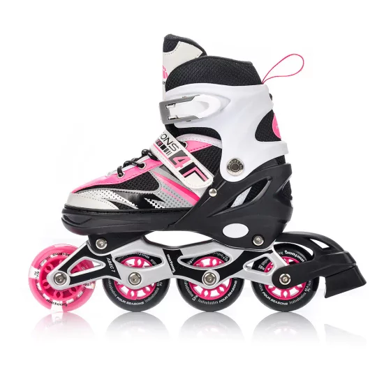 Rolki Regulowane Meteor 4w1 Seasons Pink LED