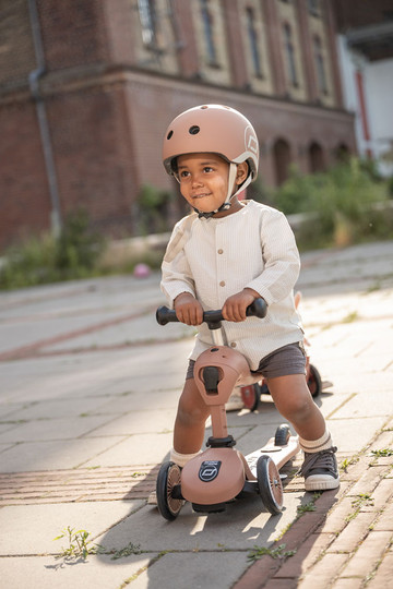 Jeździk i Hulajnoga Scootandride 2W1 z rączką do prowadzenia Mocha Highwaykick 1 Push and Go 