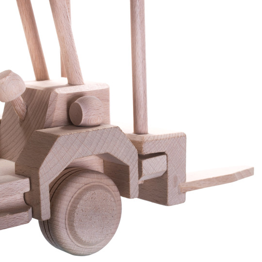 Drewniana zabawka skarbonka John Paddle - Wózek Widłowy