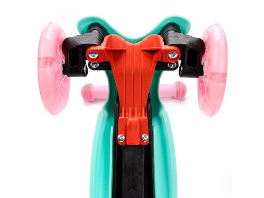 Hulajnoga Meteor trójkołowa z kółkami LED Tuckan Miętowo-Różowa 2021