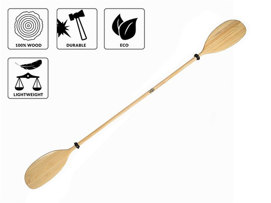Wiosło Kajakowe John Paddle Drewniane Proste 225 cm