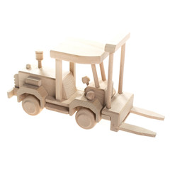 Drewniana zabawka skarbonka John Paddle - Wózek Widłowy