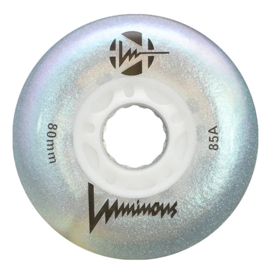 Kółka świecące do rolek Luminous Led 80mm/85A White Pearl 4 sztuki