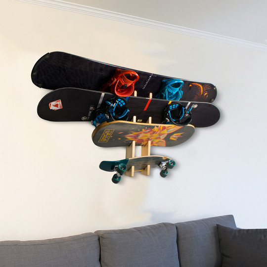 Wieszak John Paddle Snow Rack 4 na deski snowboardowe, kite, wake i skate