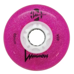 Kółka świecące do rolek Luminous Led 80mm/85A Glitter Pink 4 sztuki